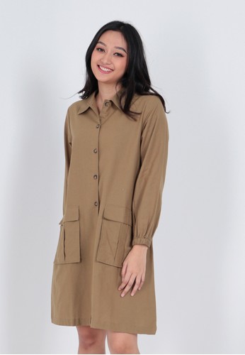 Hardware green HARDWARE LONG OUTER WITH DOUBLE POCKET A293CAA391A002GS_1