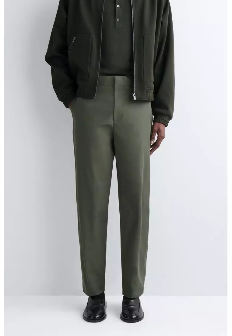 COTTON REGULAR-FIT STRAIGHT-LEG CHINOS