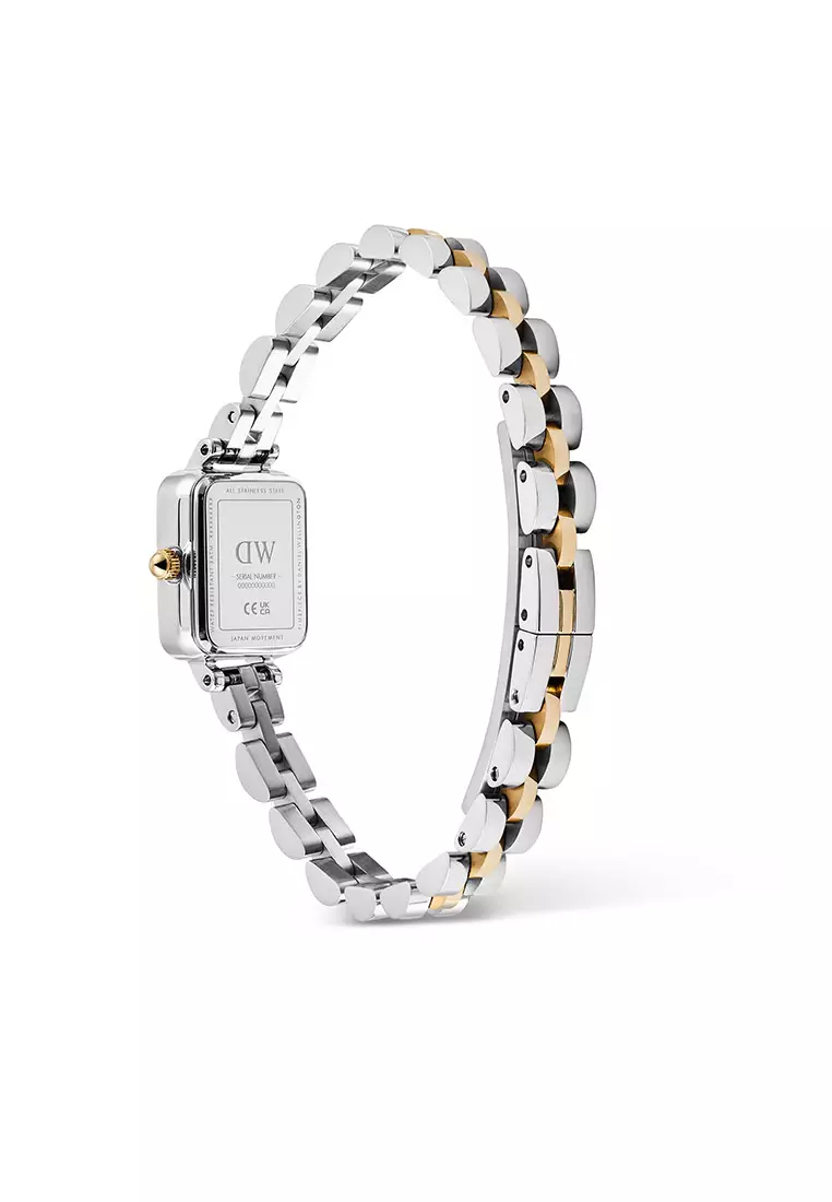 Quadro Mini 3-Link Two Tone Rose Gold - Women Watch stainless steel watch DW Official Authentic Original