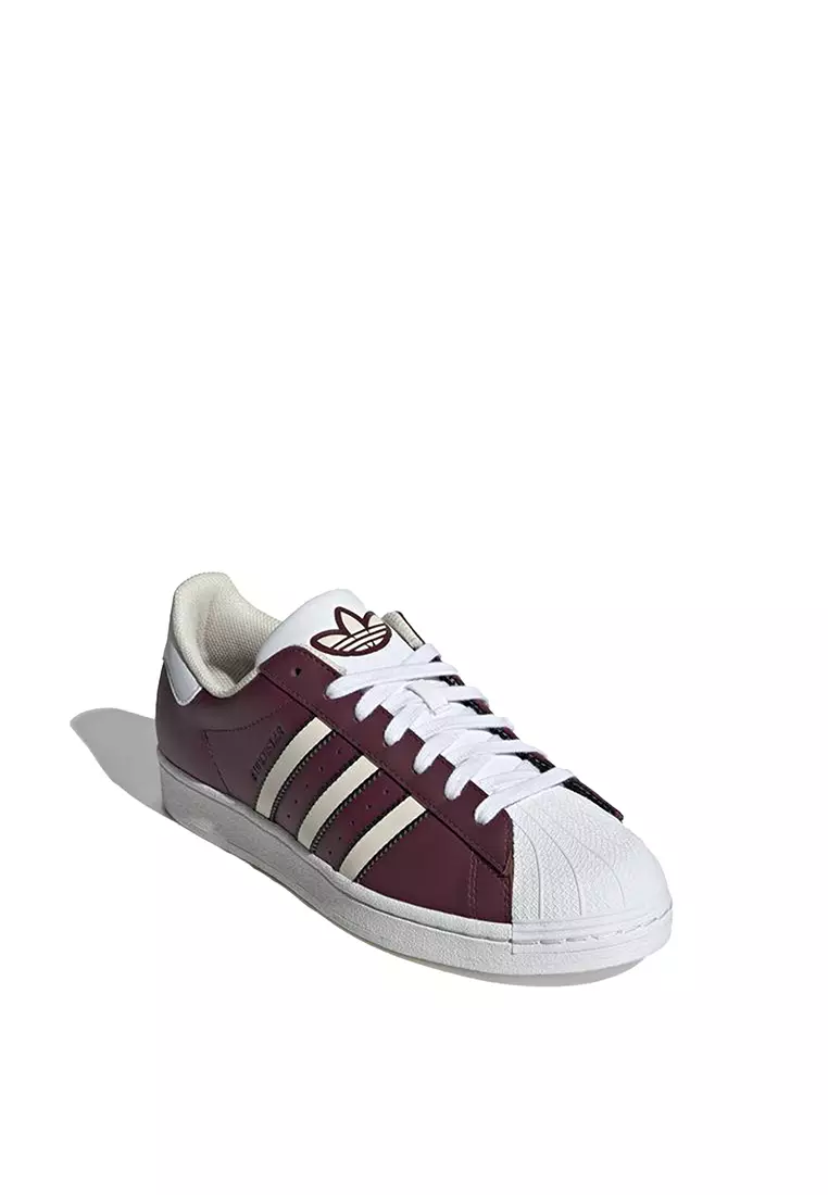 Maroon adidas cheap superstar 2