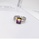 Glamorousky purple 925 Sterling Silver Fashion Simple Twist Double-layer Geometric Adjustable Opening Ring with Purple-yellow Cubic Zirconia 1EFB3AC5FFF7A2GS_3