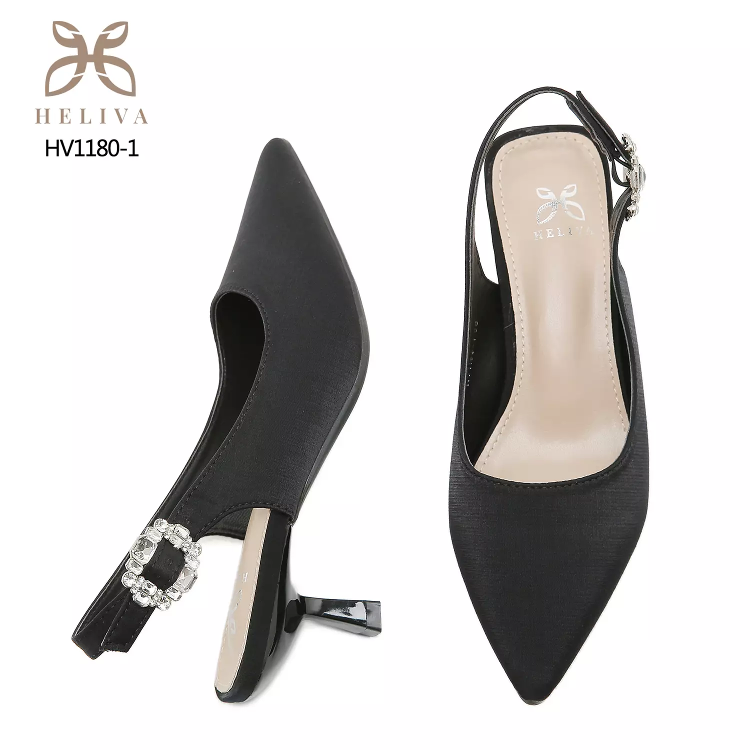 Heliva Aulyna – Crystal-Embellished Pointed Heels in Elegant 5.5cm Profile HV1180-1