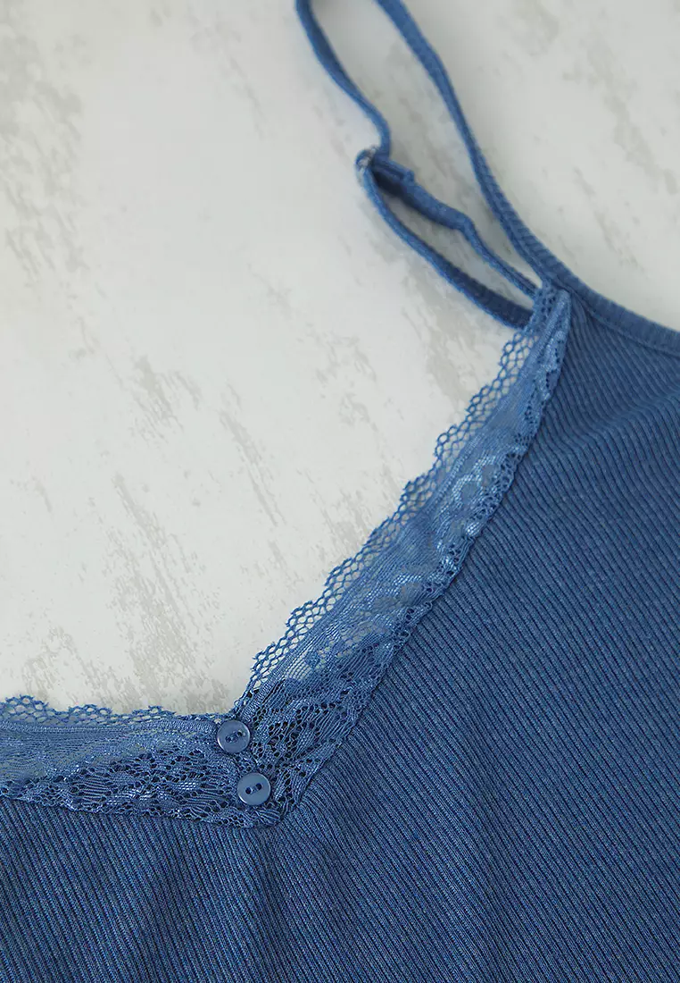 Lace Detail Camisole Pyjamas Set