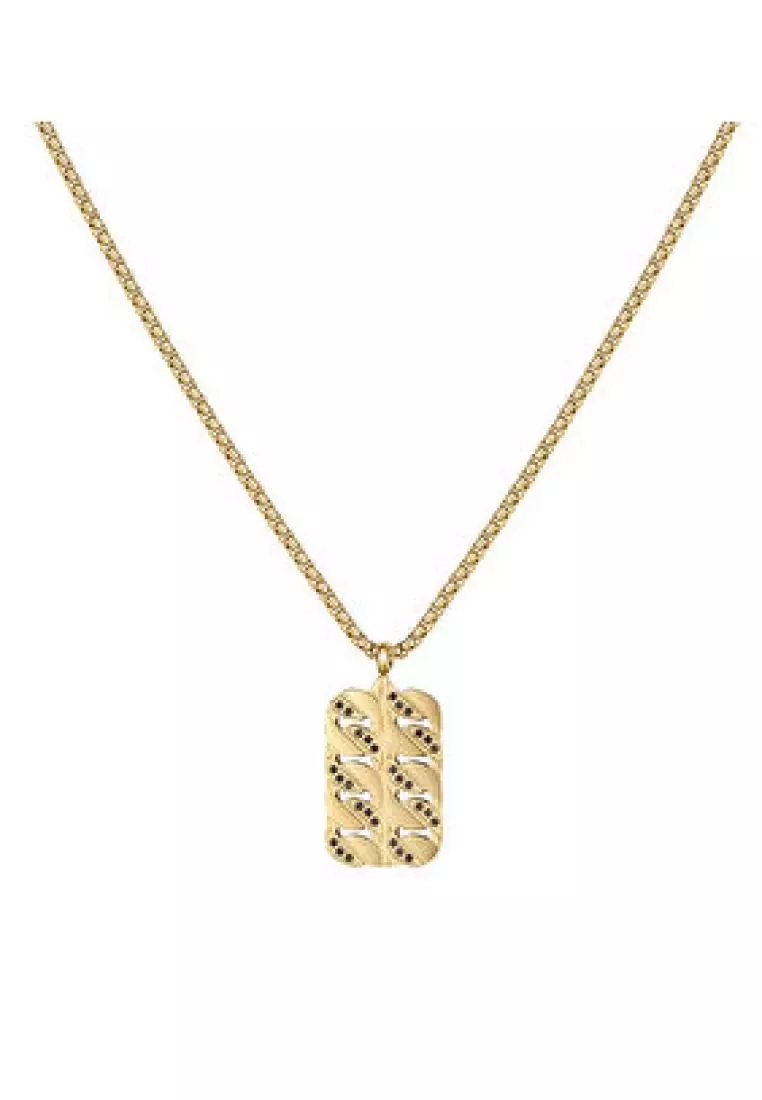 Gold mens hot sale pendant necklace