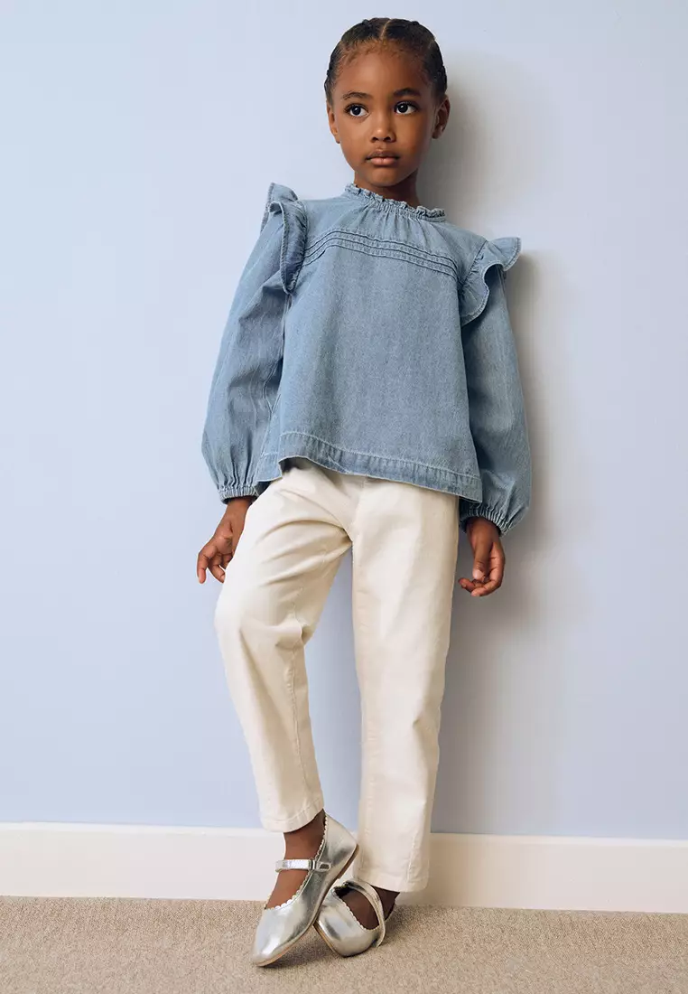 Mango paper bag trousers top