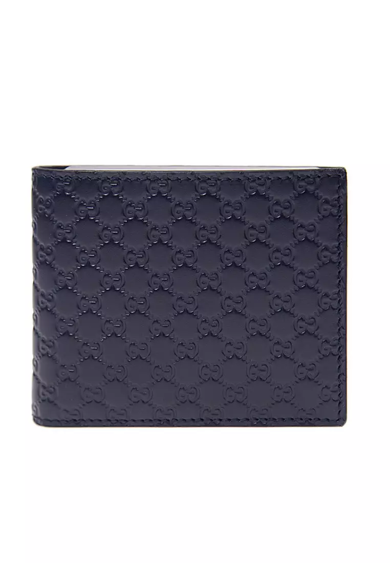 Buy Gucci Gucci Micro Guccissima BiFold Wallet in Navy 2024 Online