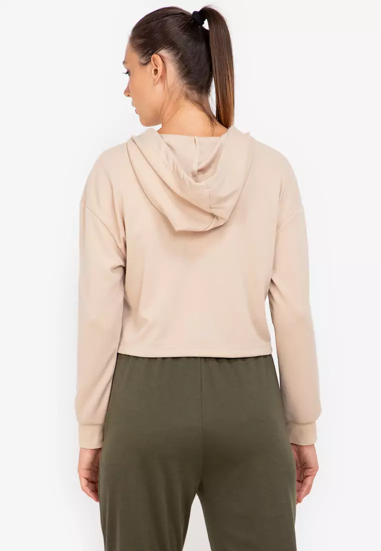 Buy ZALORA ACTIVE Cropped Hoodie 2023 Online | ZALORA Singapore