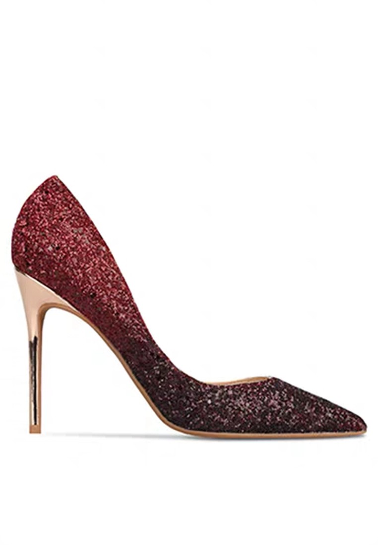 10CM Sequins Wedding High Heels D06-l
