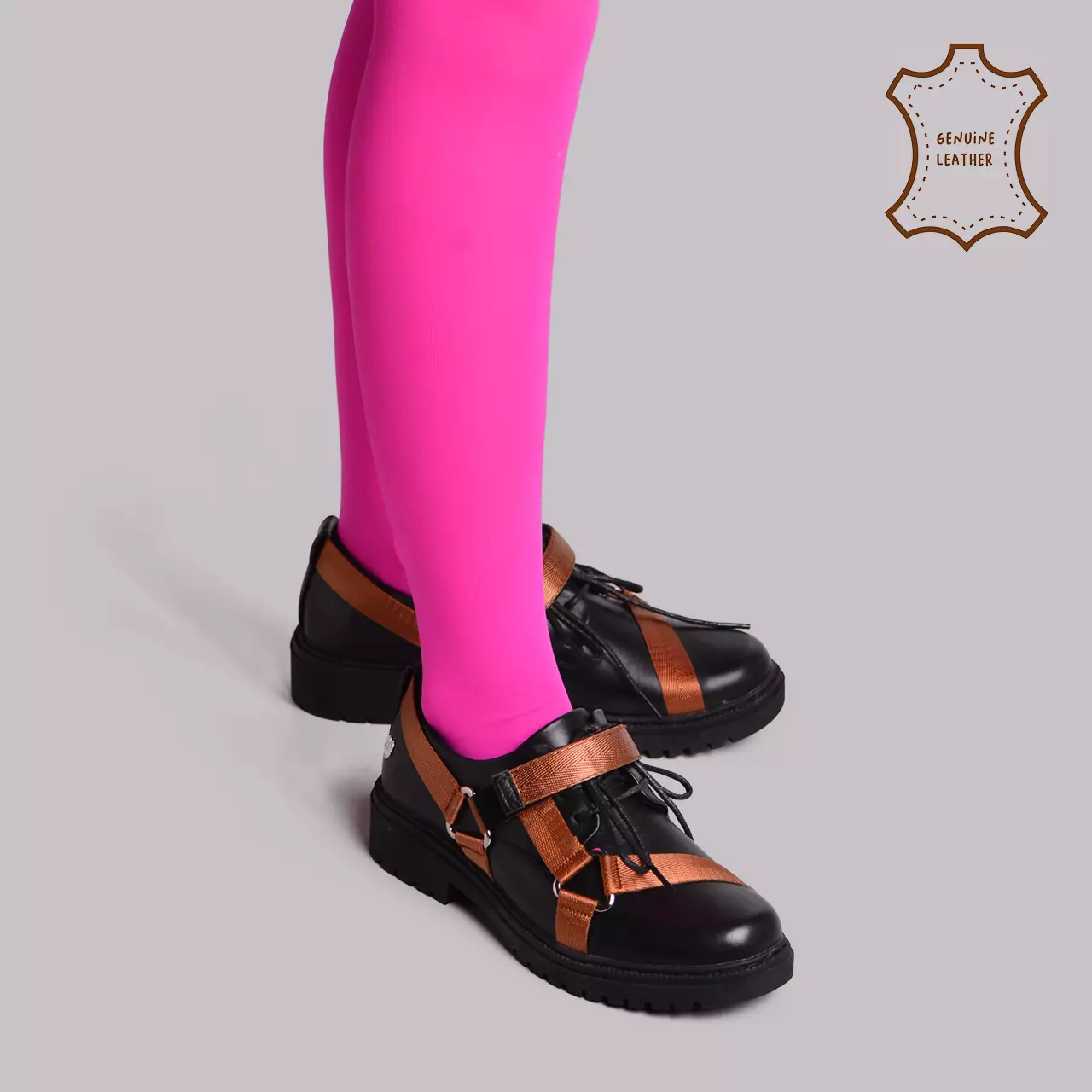 Vailana Oxford Genuine Leather Black