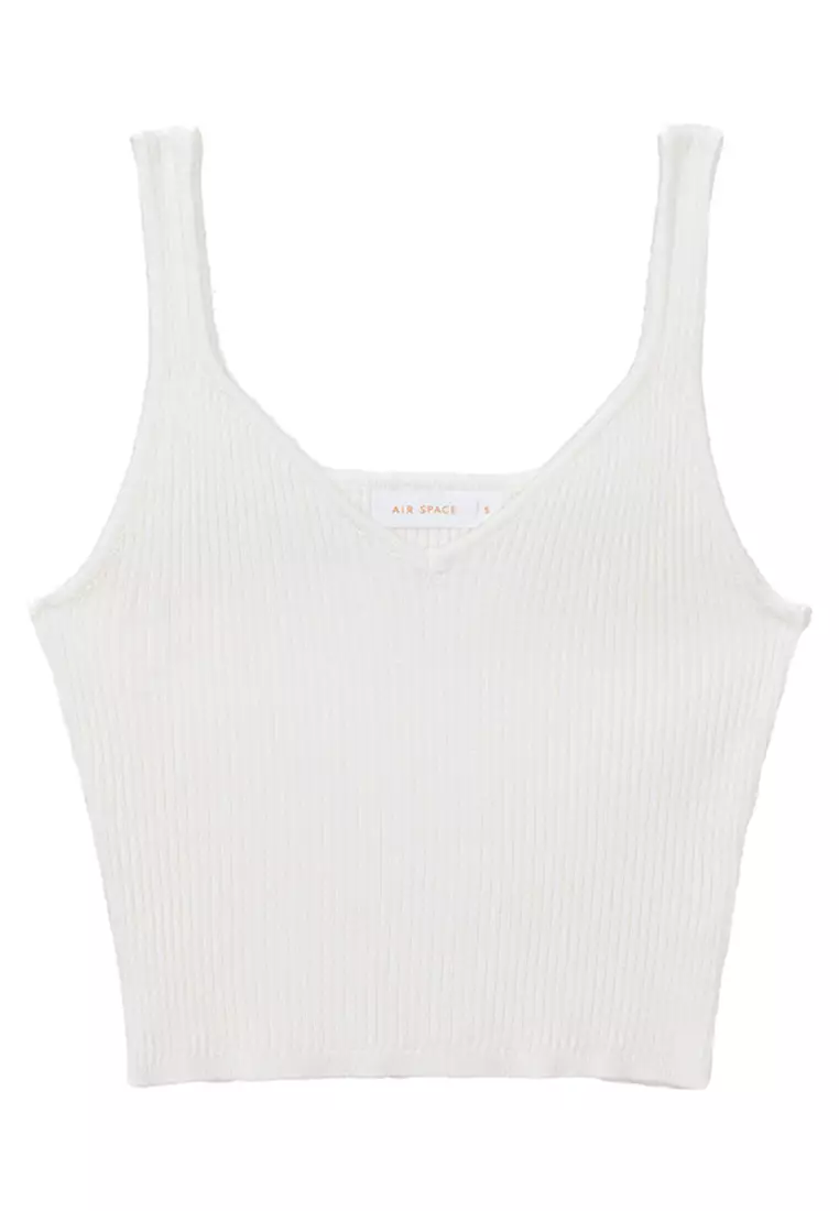 Cropped Knit Tank Top