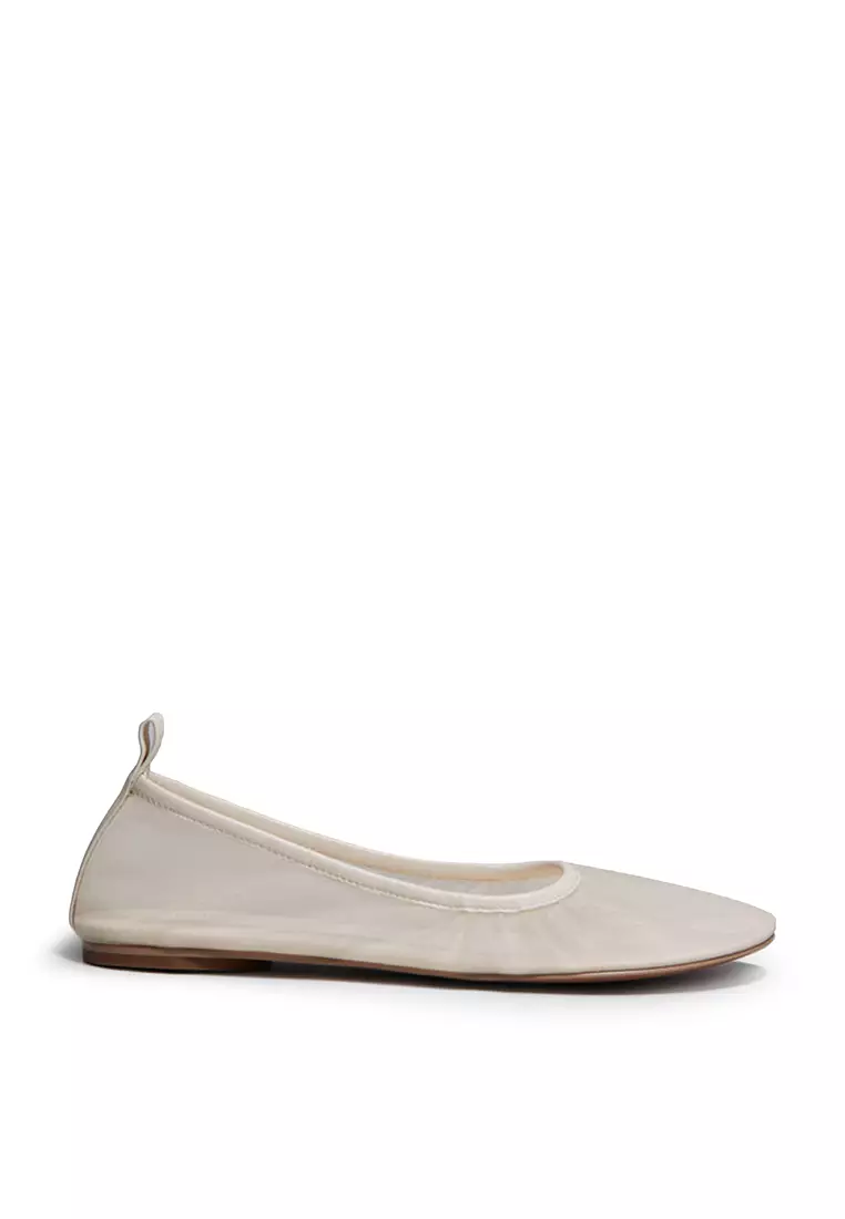 Discount on & Other Stories  shoes - SKU: Leather-Trimmed Mesh Ballet Flats