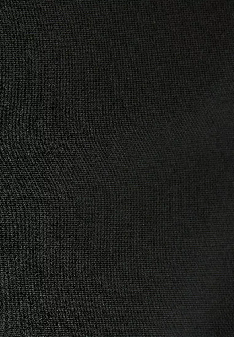 Cigarette Trousers Pocket Detail Viscose Blend