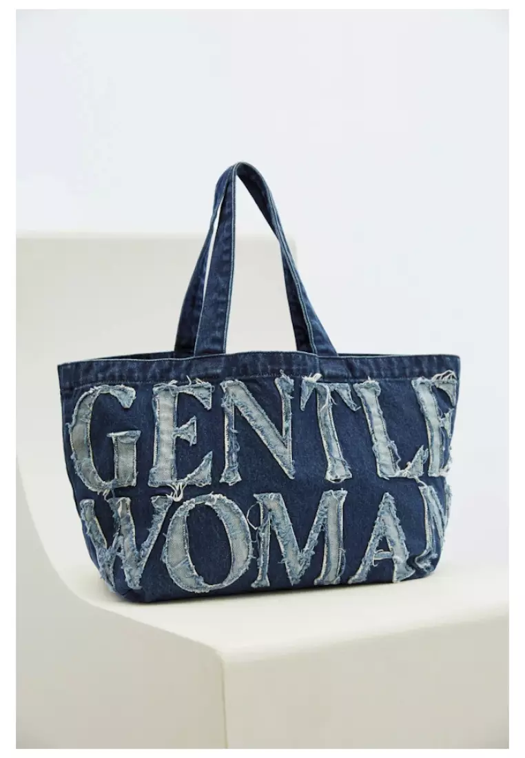 Gentlewoman Denim Tote Bag Navy