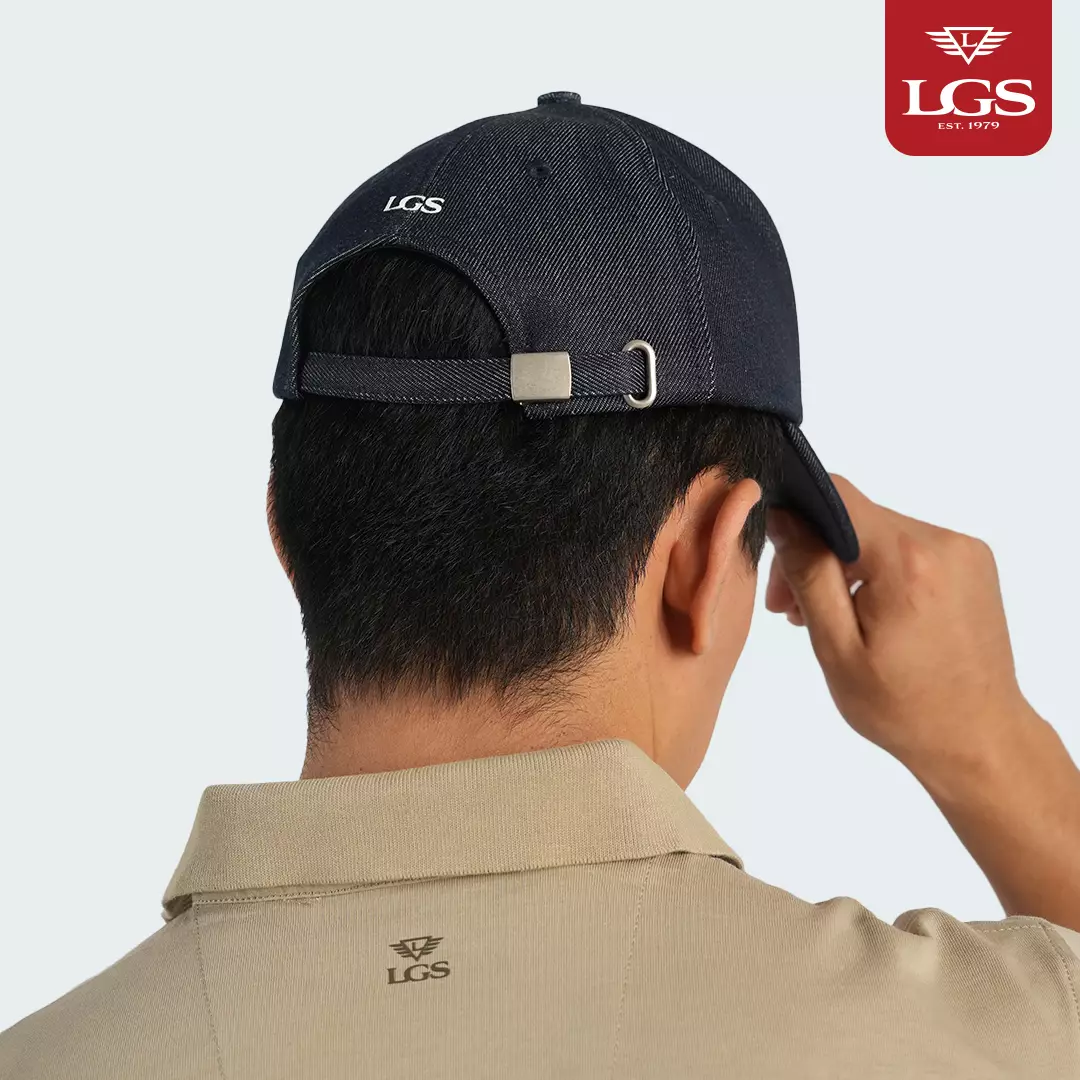 LGS - Topi Casual Pria - Cap Men - Bordir - Bordir - Hitam Denim - JCA.008.356.001.C