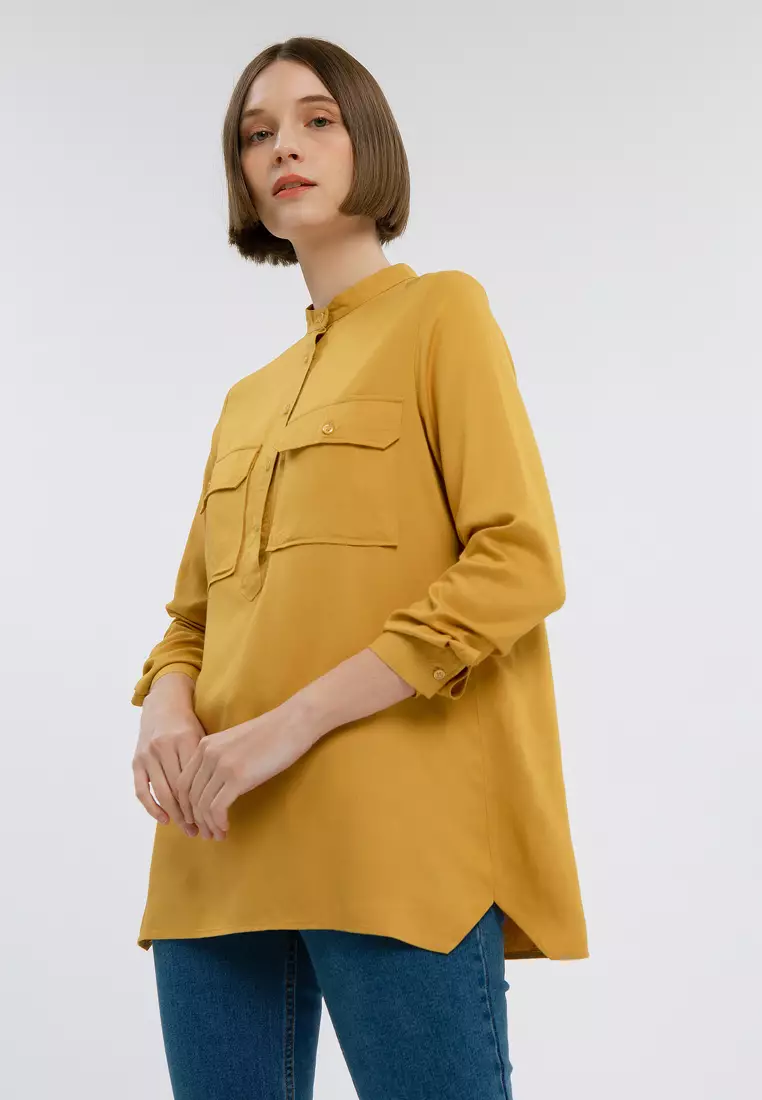 Minimal BB Ganbate Blouse Amber Gold
