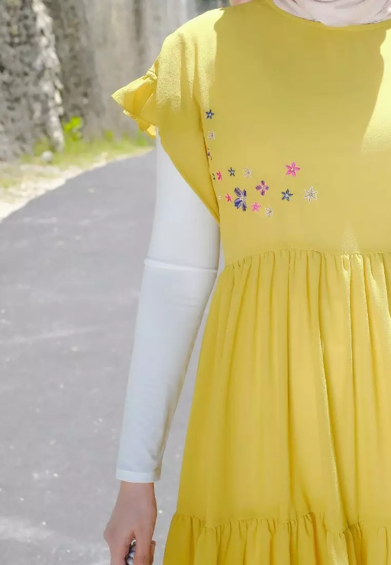 Azzura Tunik Vest Embroidery Lime