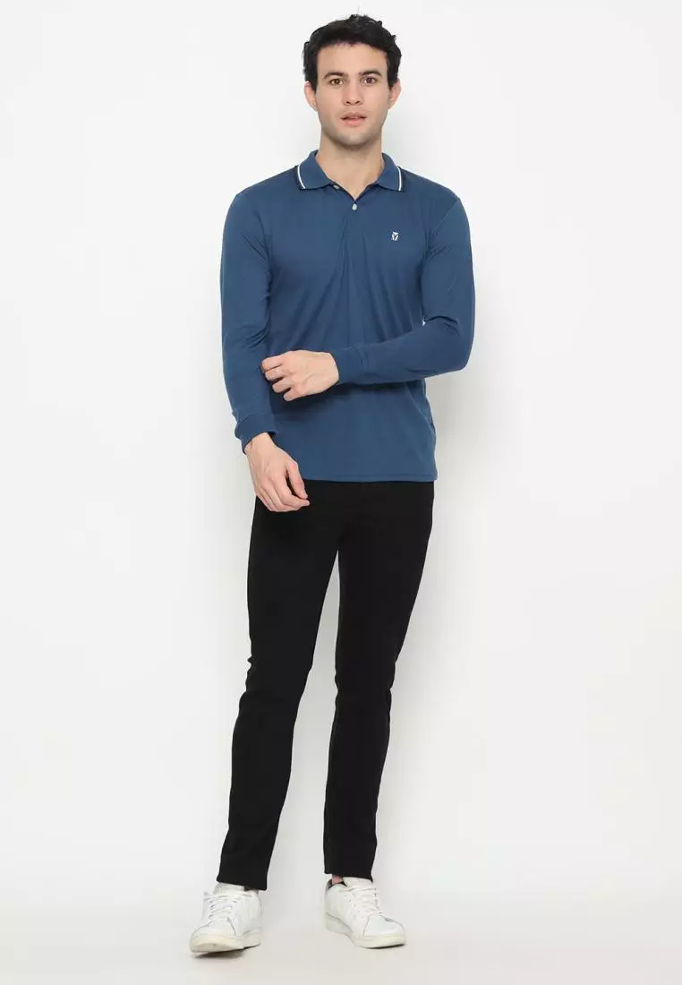Matsuda Kaos Polo Shirt Lengan Panjang Pria Kerah Kasuga