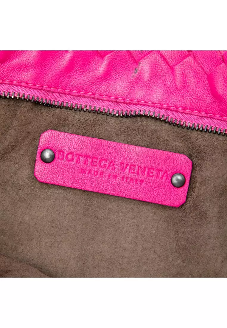 Pre-Loved Bottega Veneta Intrecciato Trimmed Bicolor Nappa Clutch