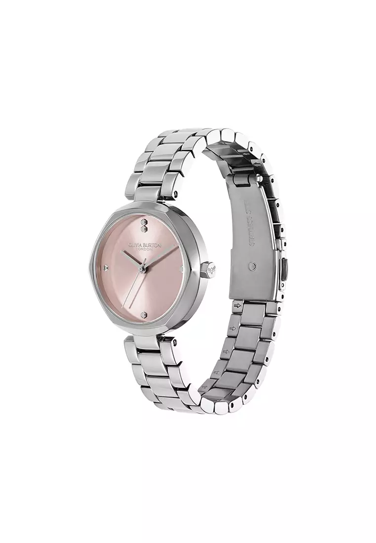 Olivia Burton Classic T-Bar Mellow Rose Dial 3 Link Bracelet 32mm - 24000259