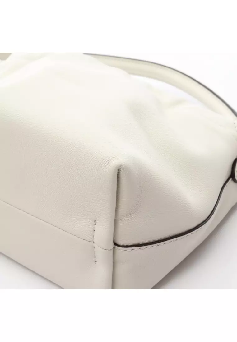 Pre-Loved Fendi Mamma Baguette Small Handbag leather white 2WAY