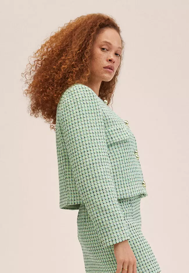 Double-Breasted Tweed Jacket