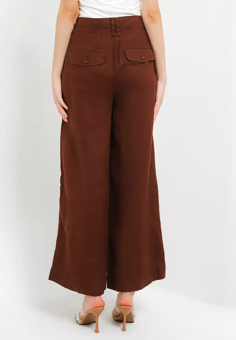 Pure Linen Wide Leg Trousers