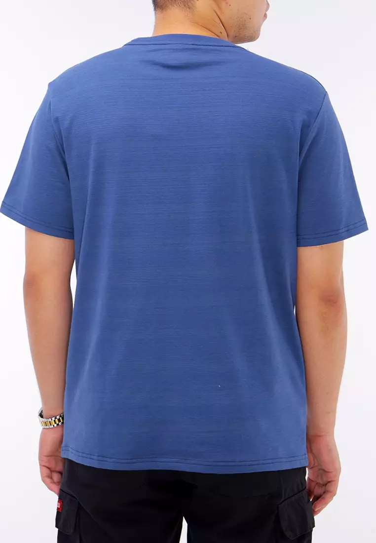 Round Neck Streaky Short Sleeve