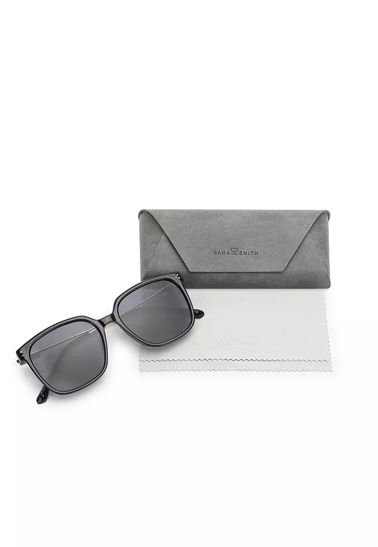 Unisex Fashion Sunglasses - Glossy Black / Grey