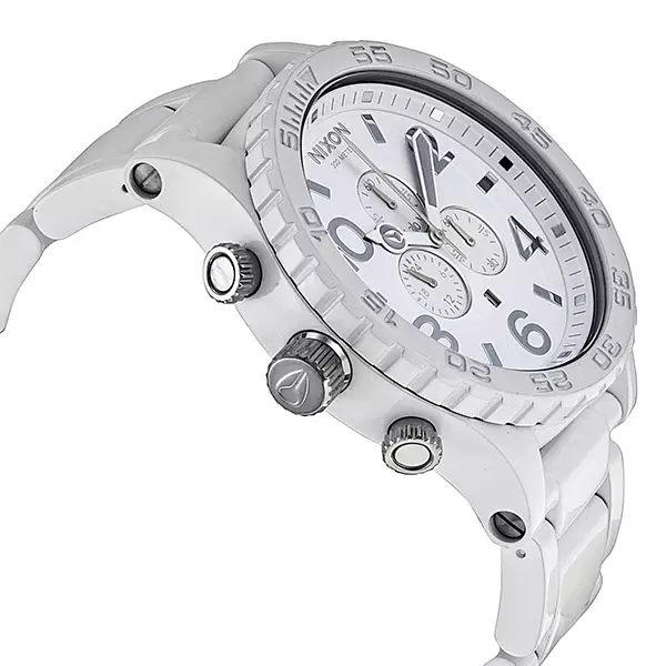 ニクソン NIXON 腕時計 クロノグラフ A083-488 シルバー ホワイト ...