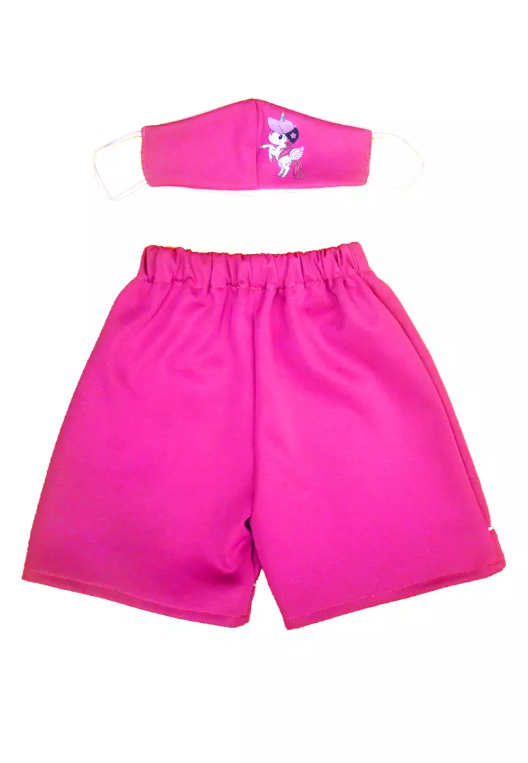 Two Mix Celana Pendek Anak Perempuan GRATIS Masker Anak Usia 1-11 Tahun 4197 Fanta