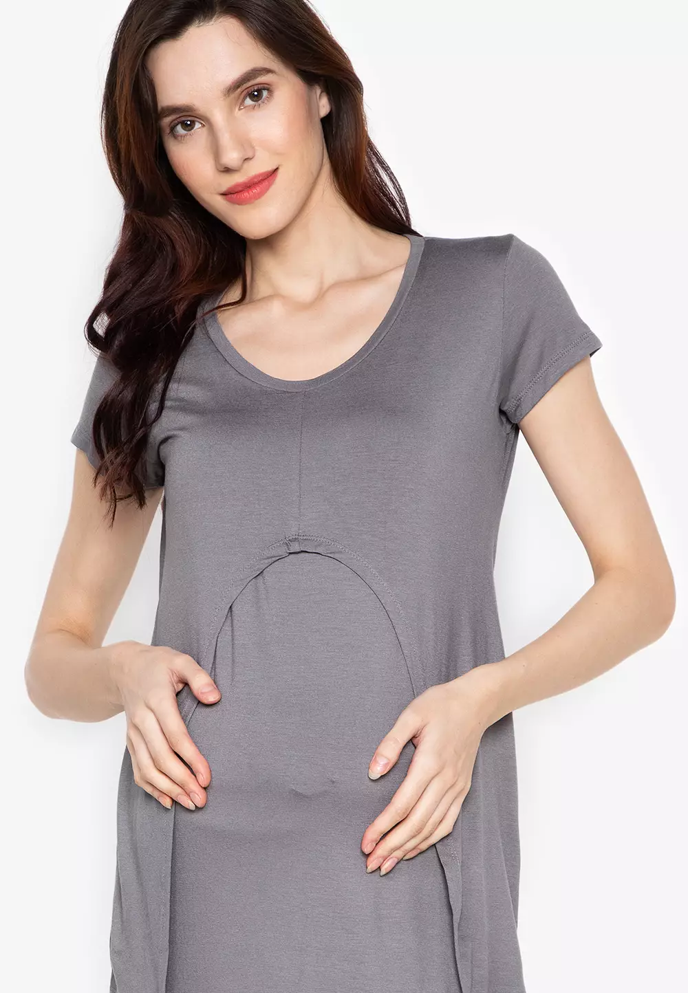 Veda Maternity Nursing Dress - Gray – Sunnyside Clothing Ph
