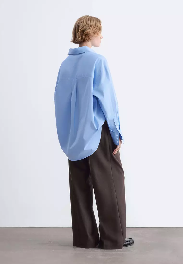 Wool-Blend Tailored Trousers