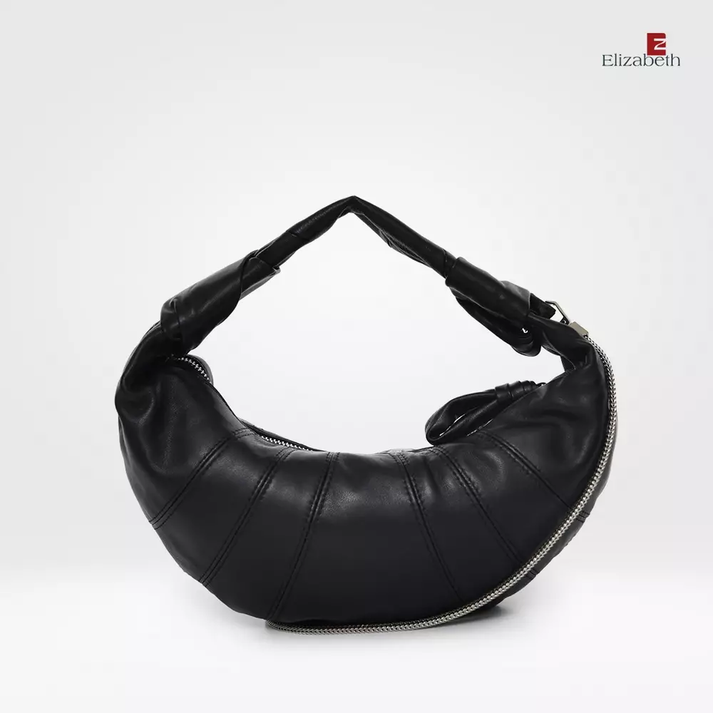 Tas Elizabeth Genuine Leather Shoulder Bag 0720-0487 Black