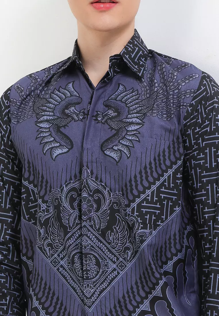 Adhiarja Kemeja Batik Exclusive Premium Pria Casual Modern Lengan Panjang