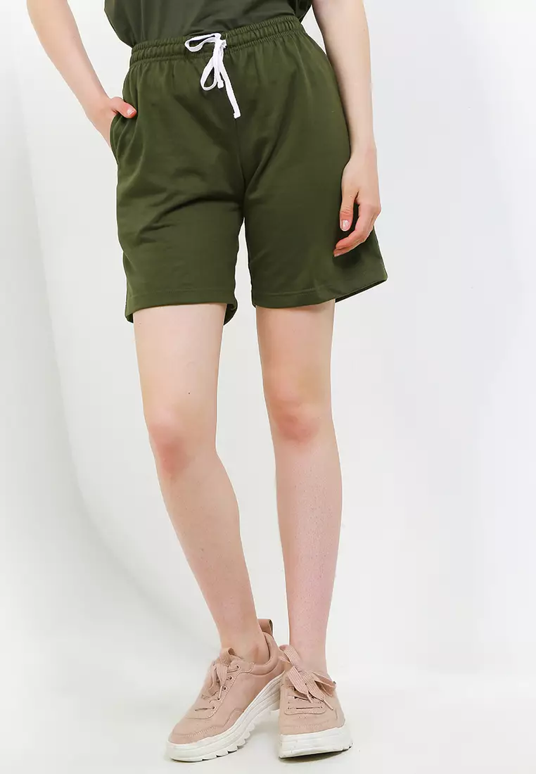 Cotton Well Sweat Short French Terry Celana Pendek Sporty Santai Polos