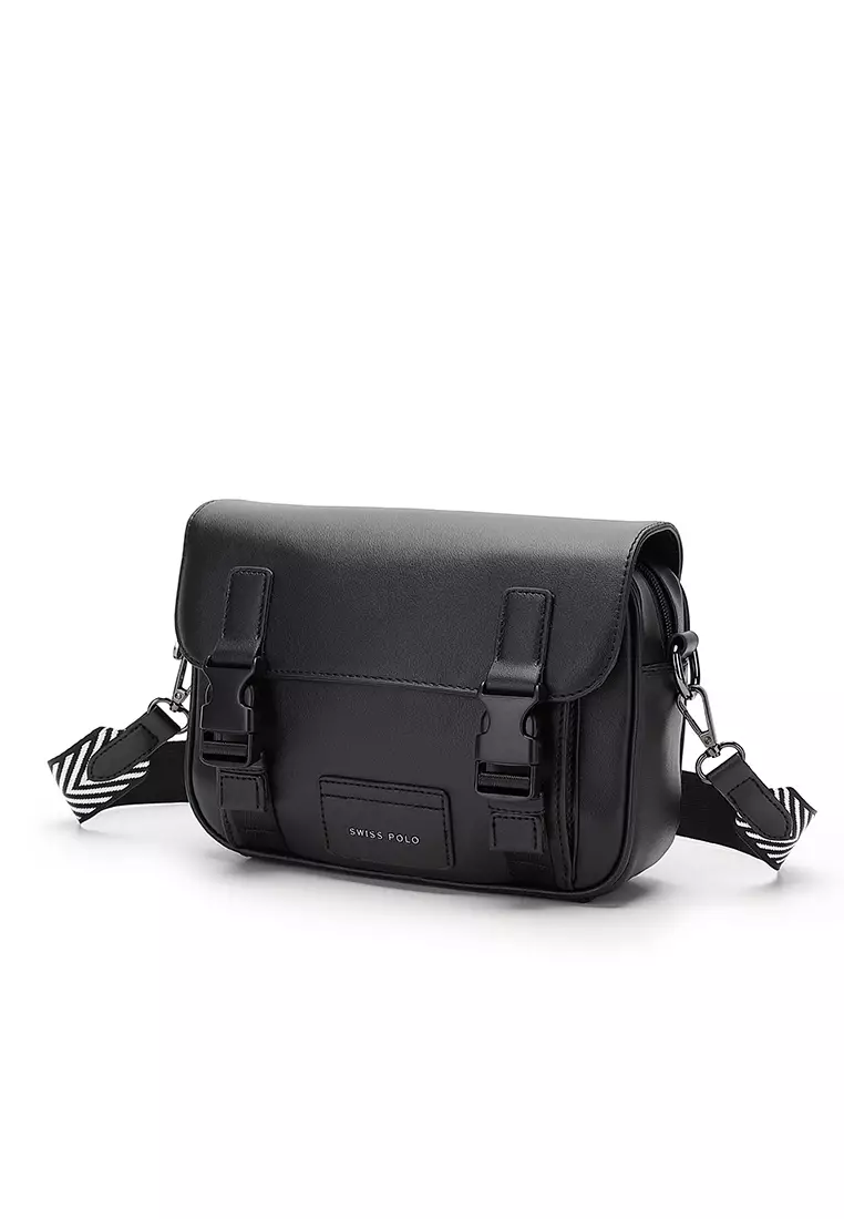 Casual Messenger Bag / Crossbody Bag / Sling Bag (Tas Selempang Pria) - Hitam