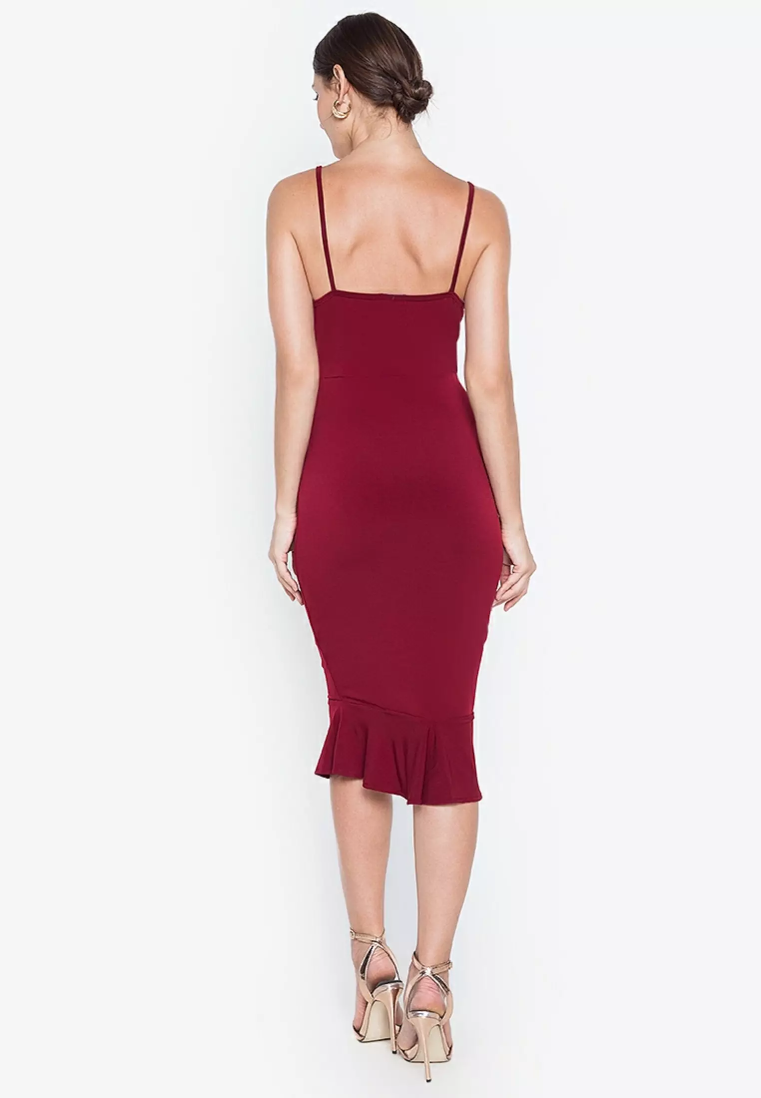 Cameron Wrap Frill Hem Dress