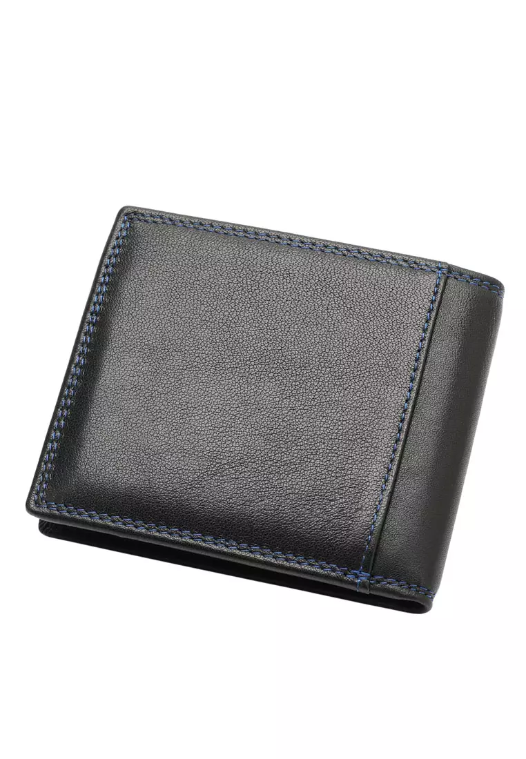 Men's RFID Blocking Tri Fold Wallet (Dompet Tri Fold Pria RFID) - Hitam