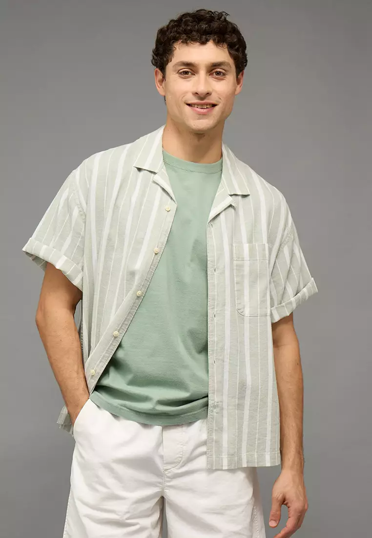 Buy American Eagle Short Sleeves Camp Collar Curtis Shirt Online | ZALORA  Malaysia