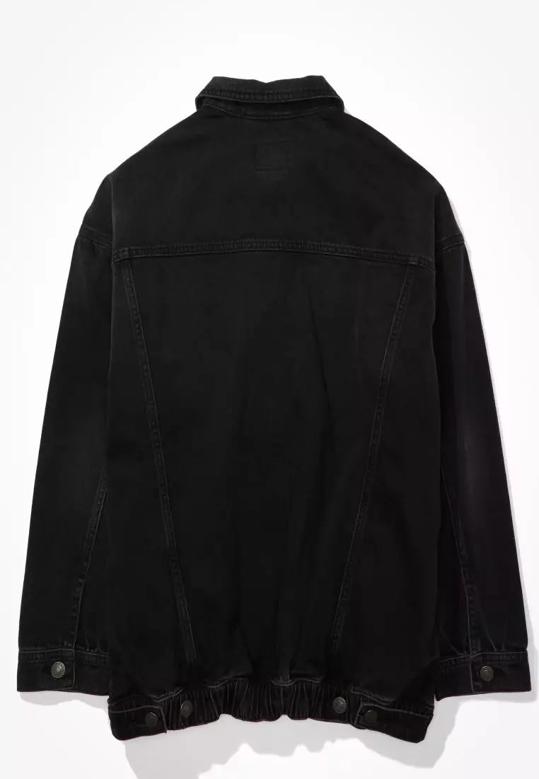 Buy American Eagle Women s Boyfriend Oversized Denim Jacket 2024