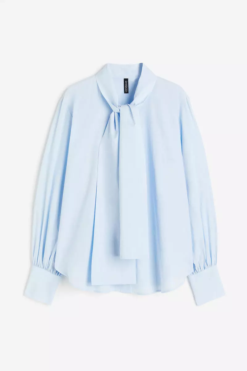 Buy H&M Bowcollared blouse Online ZALORA Malaysia