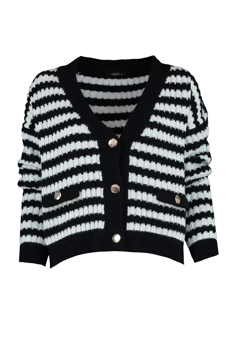 Striped Knitwear Cardigan