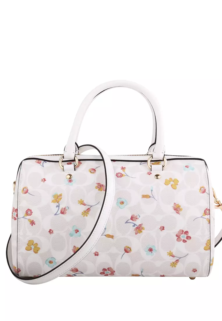 Coach CLEARANCE Coach Rowan Satchel In Signature Canvas With