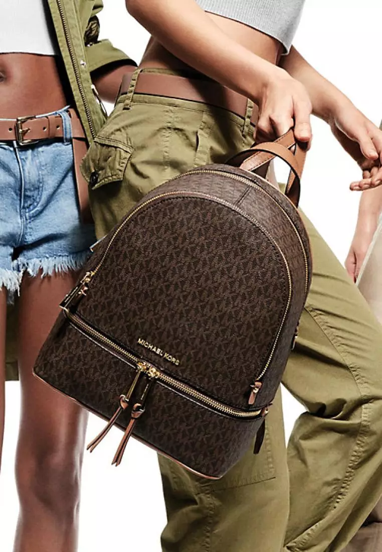 Brown Michael Kors Rhea Medium Backpack Sale Michael Kors Rhea