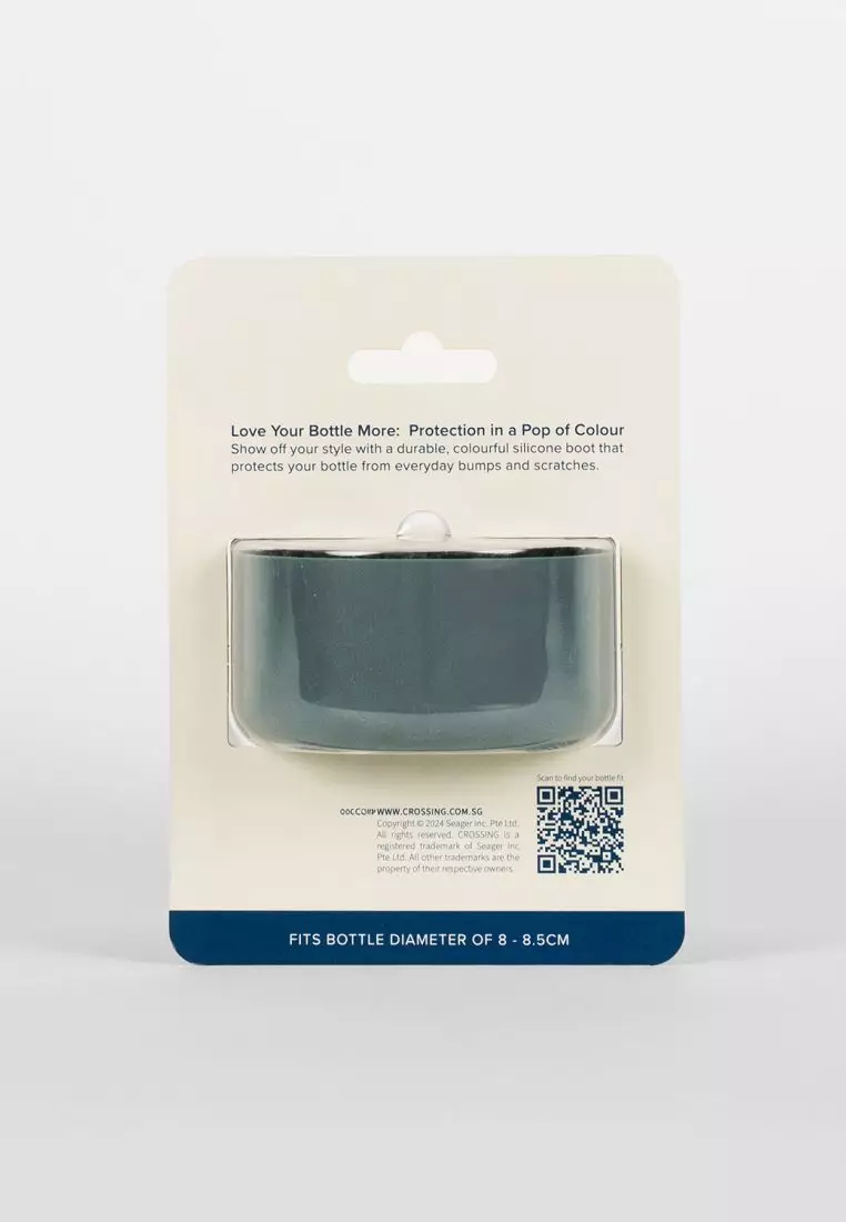 Crossing Silicone Water Bottle Boot - Fits Diameter 8-8.5cm (780ml) Blistered Pack - Forest Green