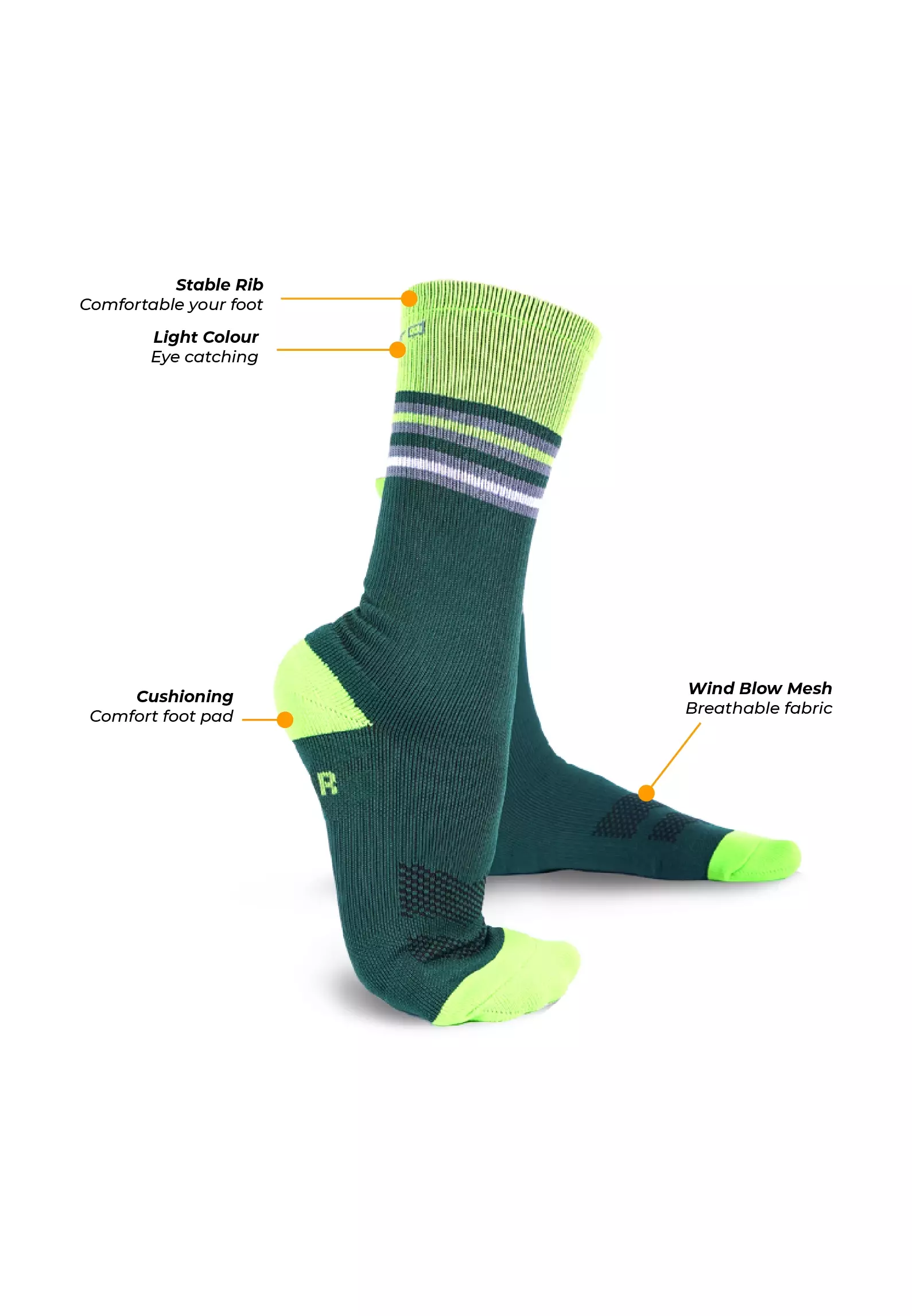 Tiento Compression Socks Kaos Kaki Olahraga Pria Wanita Futsal Running Fitness Xceleration