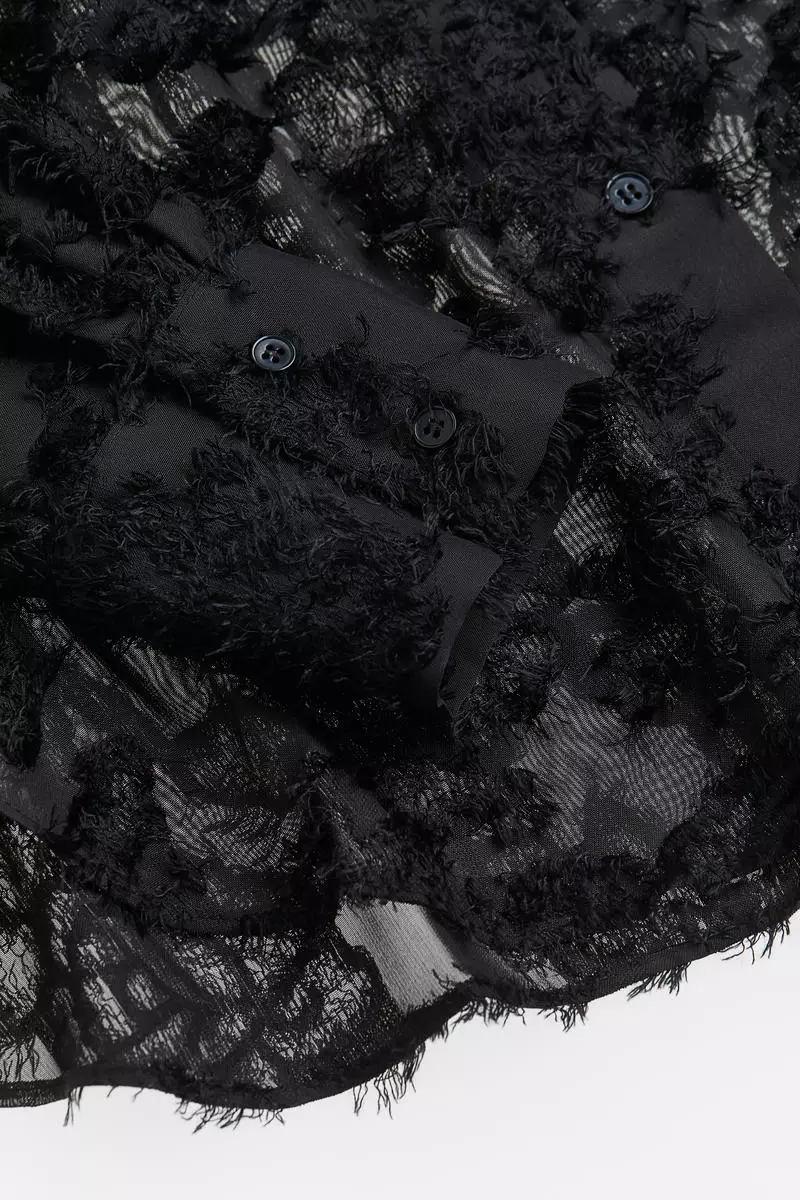 Textured-weave shirt