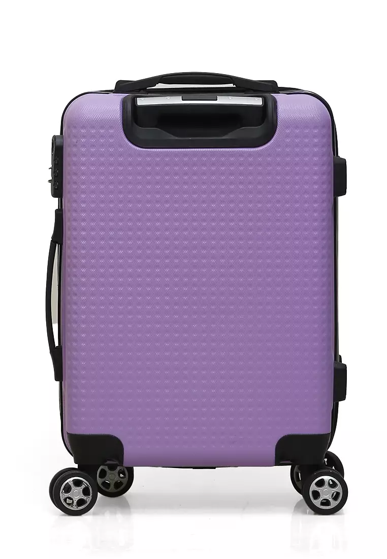 Carlton Koper Hardcase Unisex Size 20 Inch Dual Tone Color Large Compartment Suitcase Code Lock System Material ABS+PVC Coated ORIGINAL - Rose Purple