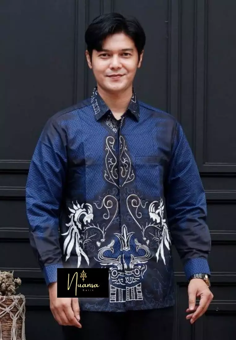 Jagaraya Kemeja Batik Exclusive Premium Pria Casual Modern Lengan Panjang