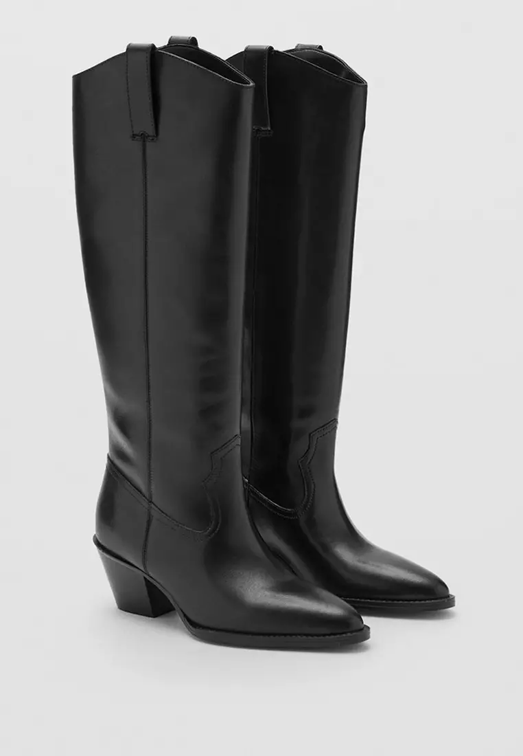 Heel Leather Boots